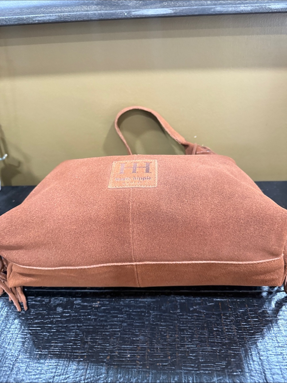 Haute Hippie Rust Suede Fringe Hobo - Picture 5 of 5